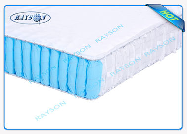침대 박스 스프링 덮개를 위한 70 그램 백색/파란 색깔 47cm 폭 PP 비 길쌈된 직물