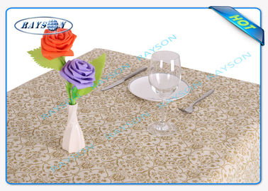 Eco - 결혼식을 위한 친절한 PVC에 의하여 입히는 비 길쌈된 테이블 덮개